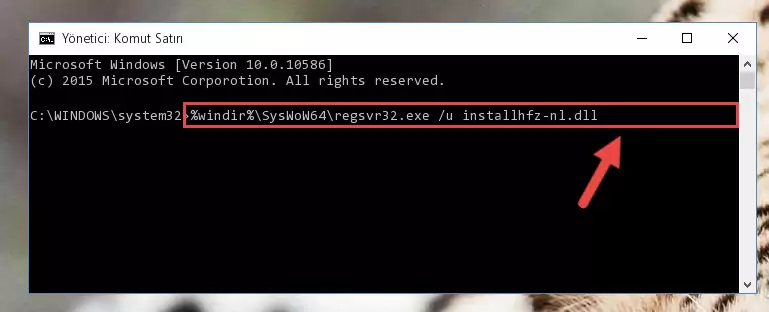 Installhfz-nl.dll kütüphanesi için Windows Kayıt Defterinde yeni kayıt oluşturma