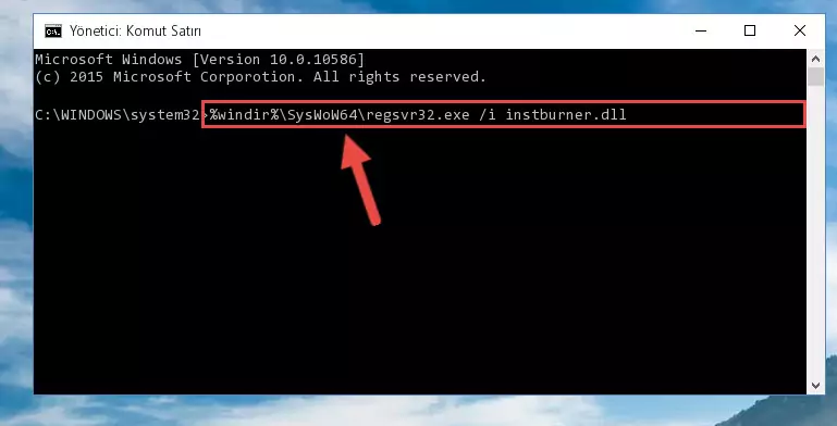 Instburner.dll dosyasının bozuk kaydını Windows Kayıt Defterinden kaldırma (64 Bit için)