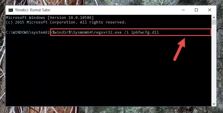 Ip6fwcfg.dll dosyasının bozuk kaydını Kayıt Defterinden kaldırma (64 Bit için)
