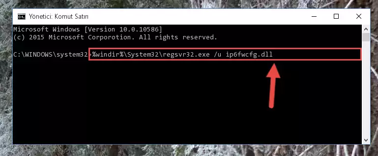 Ip6fwcfg.dll dosyasını sisteme tekrar kaydetme