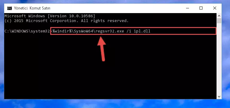 Ipl.dll dosyasının hasarlı kaydını sistemden kaldırma (64 Bit için)