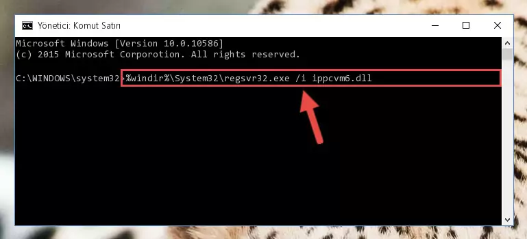 Ippcvm6.dll dosyasını sisteme tekrar kaydetme (64 Bit için)