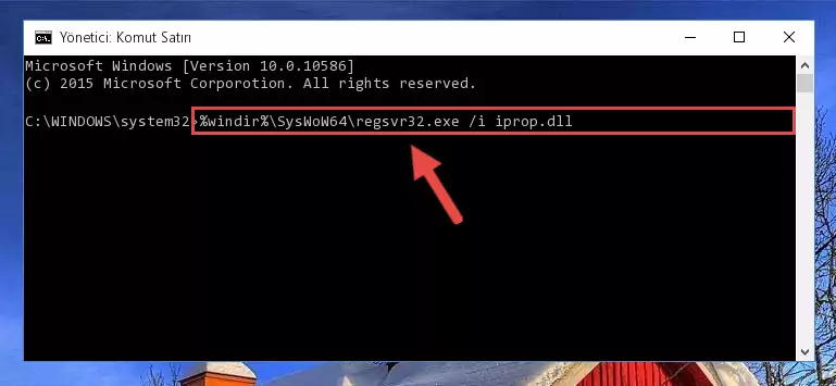Iprop.dll kütüphanesinin bozuk kaydını Kayıt Defterinden kaldırma (64 Bit için)