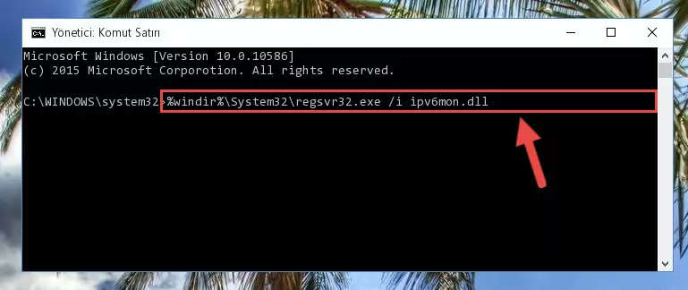 Ipv6mon.dll dosyasının kaydını sistemden kaldırma