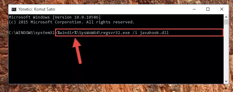 Javahook.dll dosyasının bozuk kaydını Kayıt Defterinden kaldırma (64 Bit için)