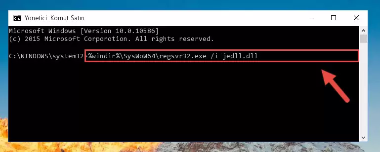 Jedll.dll kütüphanesinin bozuk kaydını Windows Kayıt Defterinden kaldırma (64 Bit için)