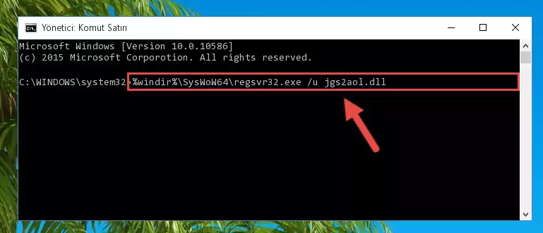 Jgs2aol.dll dosyası için Windows Kayıt Defterinde yeni kayıt oluşturma
