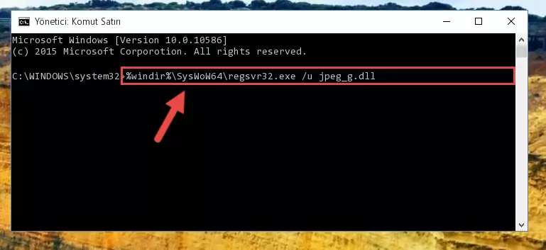Jpeg_g.dll dosyasını sisteme tekrar kaydetme (64 Bit için)