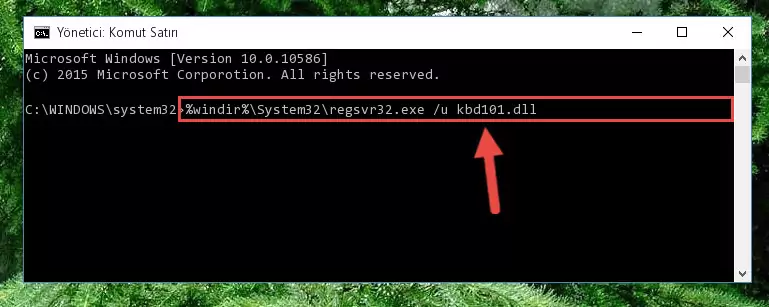 Kbd101.dll dosyasını sisteme tekrar kaydetme