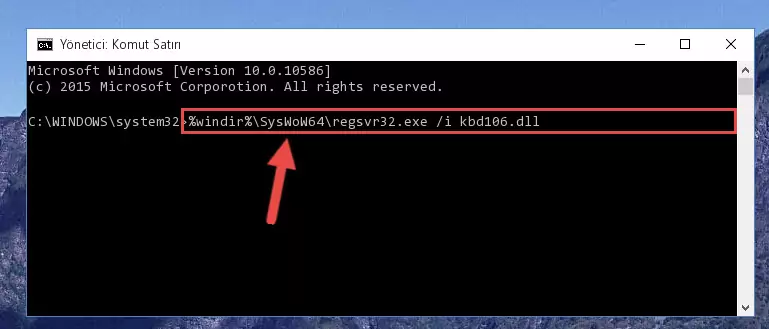 Kbd106.dll kütüphanesinin bozuk kaydını Windows Kayıt Defterinden kaldırma (64 Bit için)