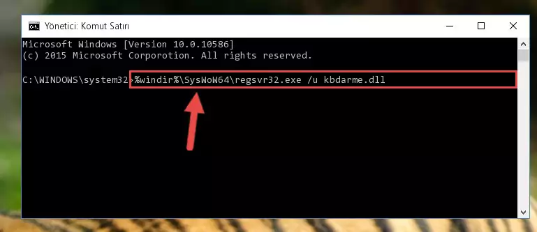 Kbdarme.dll kütüphanesi için Windows Kayıt Defterinde yeni kayıt oluşturma