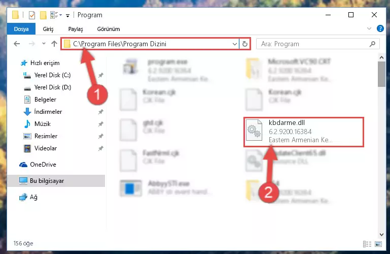 Kbdarme.dll kütüphanesinin bozuk kaydını Windows Kayıt Defterinden kaldırma (64 Bit için)