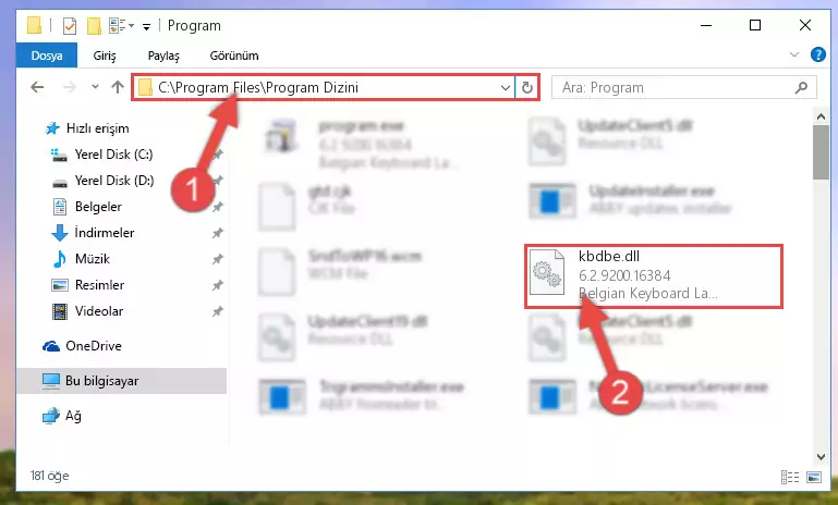 Kbdbe.dll kütüphanesinin bozuk kaydını Windows Kayıt Defterinden kaldırma (64 Bit için)