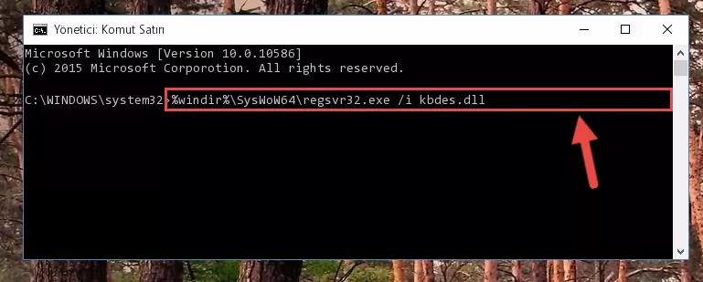 Kbdes.dll kütüphanesinin bozuk kaydını Kayıt Defterinden kaldırma (64 Bit için)