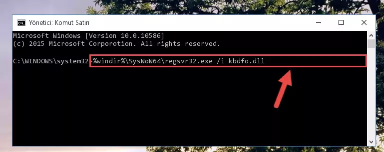 Kbdfo.dll kütüphanesinin bozuk kaydını Kayıt Defterinden kaldırma (64 Bit için)