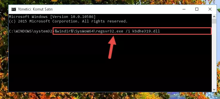Kbdhe319.dll dosyasının kaydını sistemden kaldırma
