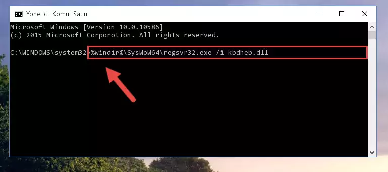 Kbdheb.dll kütüphanesinin bozuk kaydını Kayıt Defterinden kaldırma (64 Bit için)
