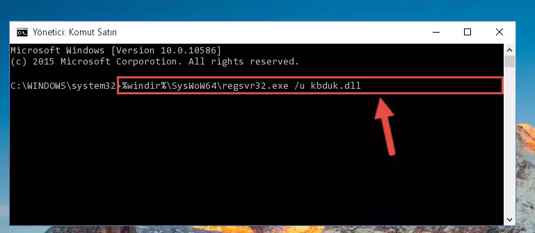 Kbduk.dll kütüphanesi için Regedit (Windows Kayıt Defteri) üzerinde temiz kayıt oluşturma