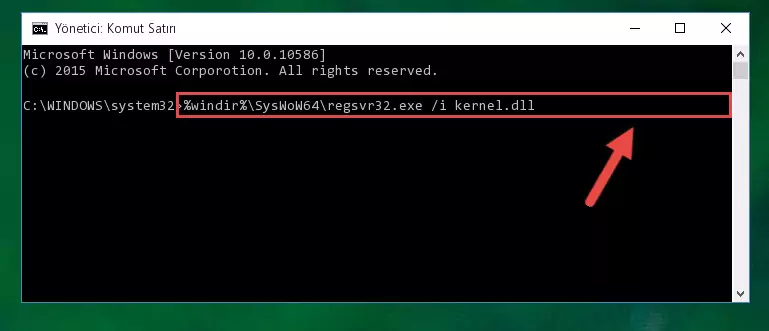 Kernel.dll kütüphanesinin bozuk kaydını Kayıt Defterinden kaldırma (64 Bit için)