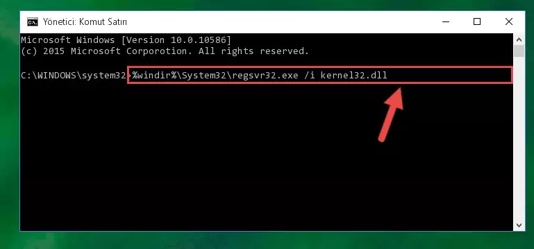 Kernel32.dll dosyasının kaydını sistemden kaldırma