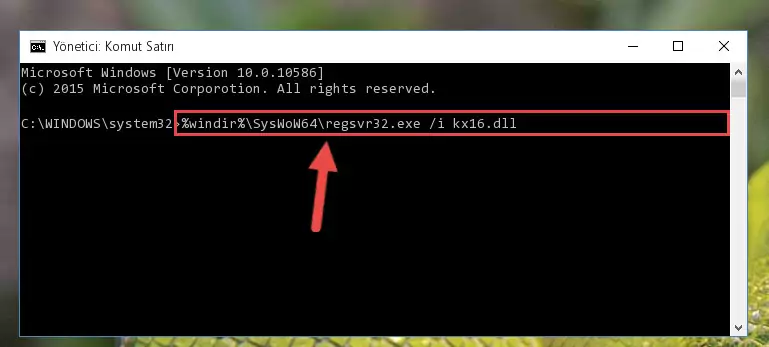 Kx16.dll kütüphanesinin kaydını sistemden kaldırma