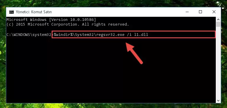 L1.dll dosyasının Windows Kayıt Defterindeki sorunlu kaydını silme