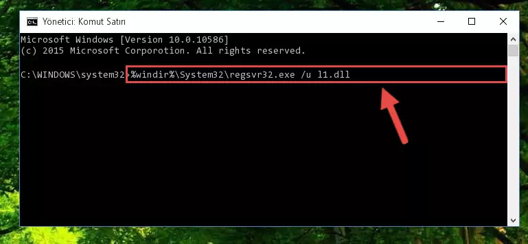 L1.dll dosyası için Regedit (Windows Kayıt Defteri) üzerinde temiz kayıt oluşturma