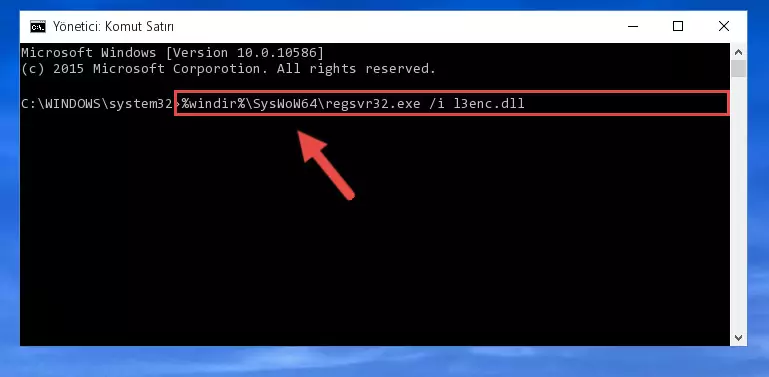 L3enc.dll dosyasının Windows Kayıt Defterindeki sorunlu kaydını silme