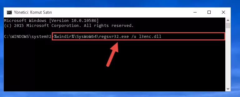L3enc.dll dosyası için Regedit (Windows Kayıt Defteri) üzerinde temiz kayıt oluşturma