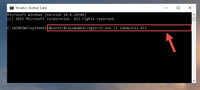 Labmulti2.dll dosyasının hasarlı kaydını sistemden kaldırma (64 Bit için)