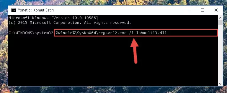 Labmulti3.dll dosyasının hasarlı kaydını sistemden kaldırma (64 Bit için)