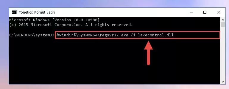 Lakecontrol.dll dosyasının hasarlı kaydını sistemden kaldırma (64 Bit için)