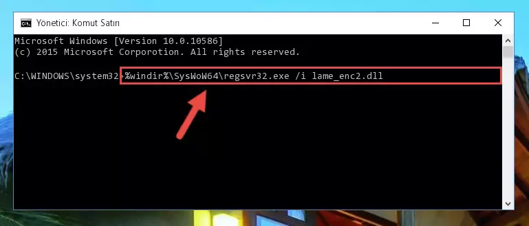 Lame_enc2.dll kütüphanesinin kaydını sistemden kaldırma