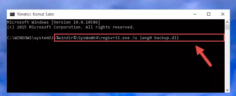 Lang0 backup.dll dosyası için temiz kayıt yaratma (64 Bit için)