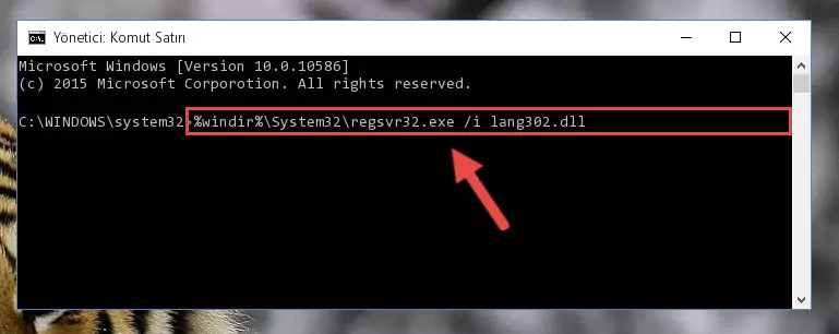 Lang302.dll kütüphanesinin kaydını sistemden kaldırma