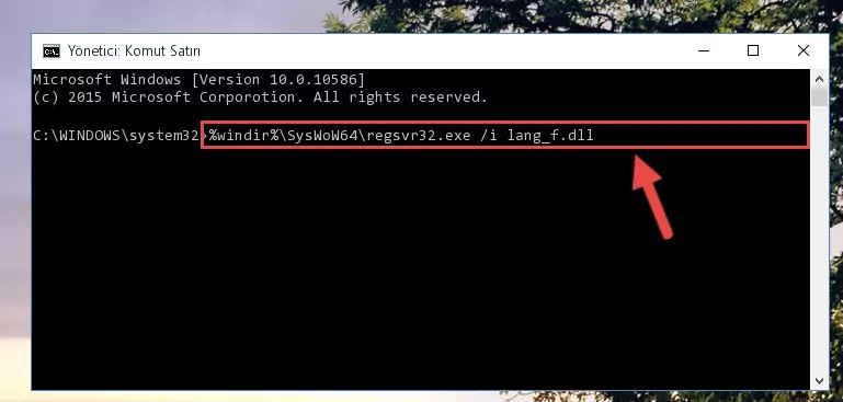 Lang_f.dll dosyasının Windows Kayıt Defteri üzerindeki sorunlu kaydını temizleme