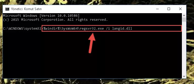 Langid.dll kütüphanesinin Windows Kayıt Defterindeki sorunlu kaydını silme