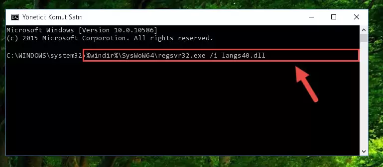 Langs40.dll kütüphanesinin Windows Kayıt Defterindeki sorunlu kaydını silme