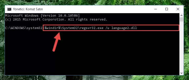 Language2.dll kütüphanesi için Regedit (Windows Kayıt Defteri) üzerinde temiz kayıt oluşturma