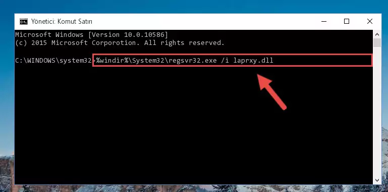 Laprxy.dll kütüphanesinin kaydını sistemden kaldırma