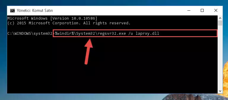 Laprxy.dll kütüphanesi için Windows Kayıt Defterinde yeni kayıt oluşturma