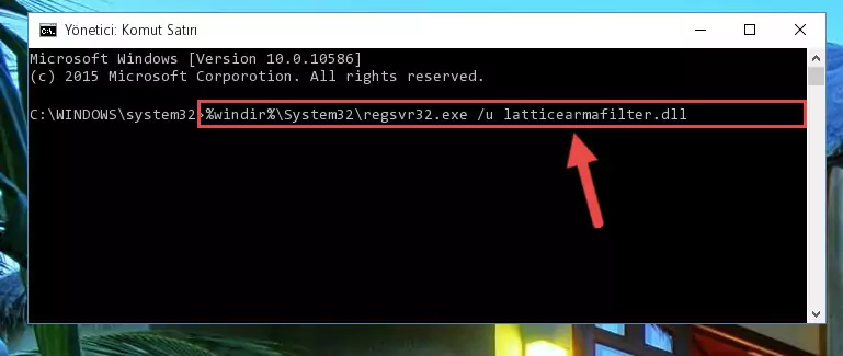 Latticearmafilter.dll dosyası için Windows Kayıt Defterinde yeni kayıt oluşturma
