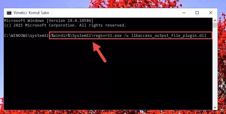 Libaccess_output_file_plugin.dll kütüphanesini dışarı çıkarma