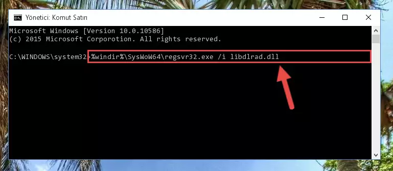 Libdlrad.dll kütüphanesinin hasarlı kaydını sistemden kaldırma (64 Bit için)