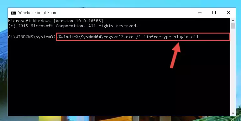 Libfreetype_plugin.dll dosyasının kaydını sistemden kaldırma