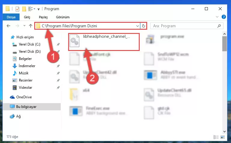 Libheadphone_channel_mixer_plugin.dll dosyasının hasarlı kaydını sistemden kaldırma (64 Bit için)