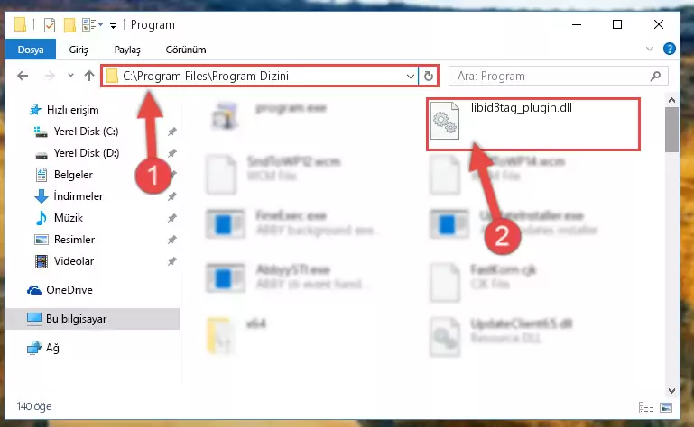 Libid3tag_plugin.dll kütüphanesinin bozuk kaydını Kayıt Defterinden kaldırma (64 Bit için)