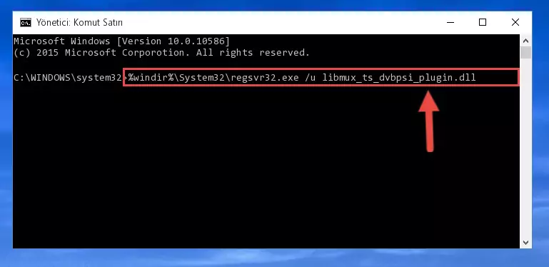 Libmux_ts_dvbpsi_plugin.dll dosyasını .zip dosyası içinden çıkarma