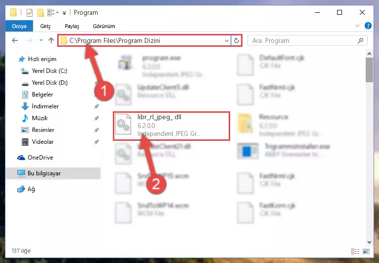 Libr_rl_jpeg_.dll kütüphanesinin sorunlu kaydını Regedit'den kaldırma (64 Bit için)