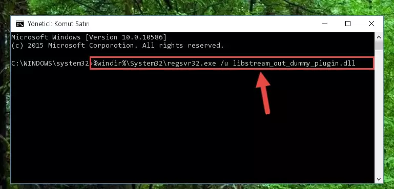Libstream_out_dummy_plugin.dll dosyasını dışarı çıkarma